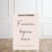 Load image into Gallery viewer, Welcome Sign - Forever Begins Here