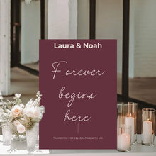 Load image into Gallery viewer, Welcome Sign - Forever Begins Here