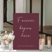 Load image into Gallery viewer, Welcome Sign - Forever Begins Here
