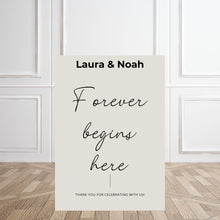 Load image into Gallery viewer, Welcome Sign - Forever Begins Here