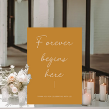 Load image into Gallery viewer, Welcome Sign - Forever Begins Here