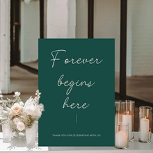 Load image into Gallery viewer, Welcome Sign - Forever Begins Here