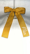 Load image into Gallery viewer, Personalised ribbon bows for glass stem – handmade in Ireland for weddings