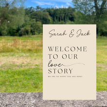 Load image into Gallery viewer, Welcome Sign - Welcome to Our Love Story
