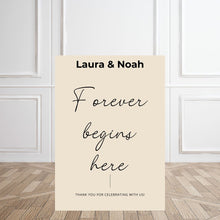 Load image into Gallery viewer, Welcome Sign - Forever Begins Here
