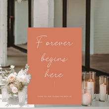 Load image into Gallery viewer, Welcome Sign - Forever Begins Here
