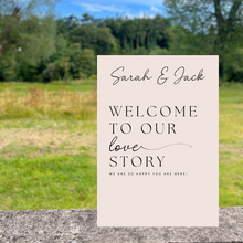Load image into Gallery viewer, Welcome Sign - Welcome to Our Love Story
