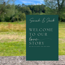 Load image into Gallery viewer, Welcome Sign - Welcome to Our Love Story
