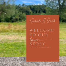 Load image into Gallery viewer, Welcome Sign - Welcome to Our Love Story
