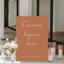 Load image into Gallery viewer, Welcome Sign - Forever Begins Here
